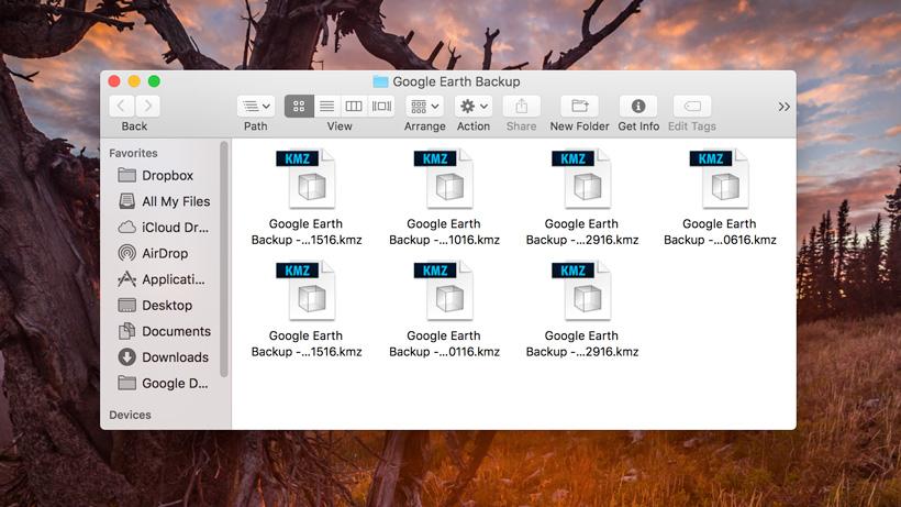 Backing up your google earth hunting waypoints