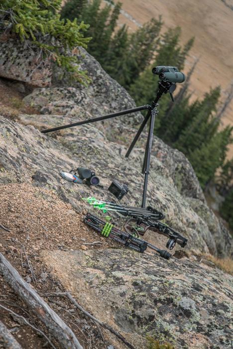 Glassing for deer in the mountains
