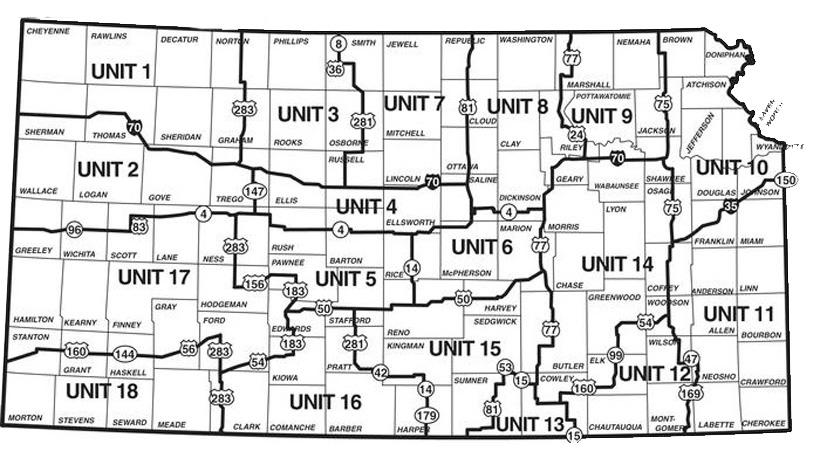 Kansas deer management unit map_0