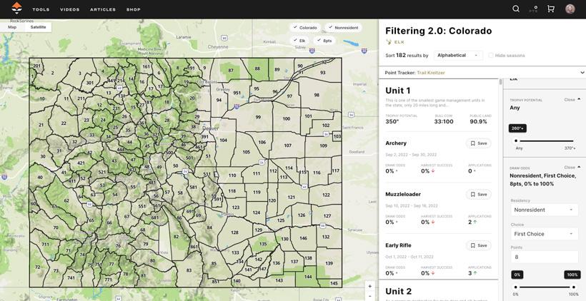 Point tracker works with filtering