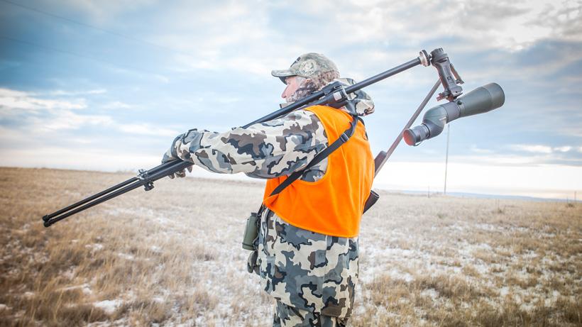 Getting ready to glass for mule deer
