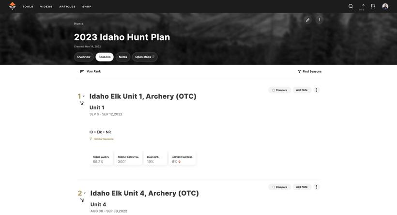 Saved hunt plans on gohunt insider