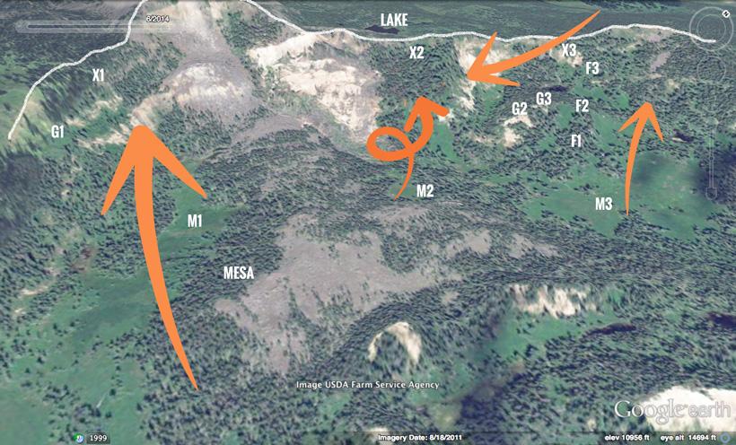 Finding big mule deer in aspen oak and pinyon pine terrain using google earth