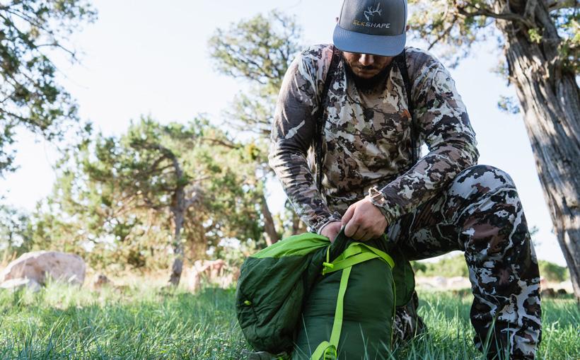 Packing a sleeping bag
