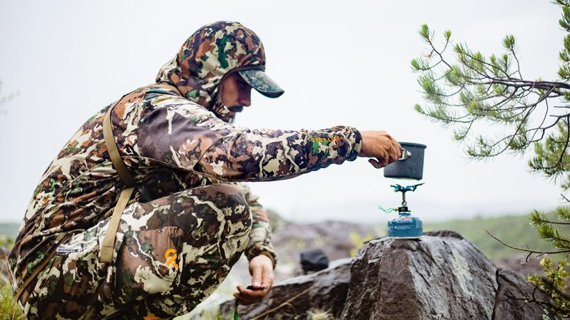 Cooking up a meal in the mountains