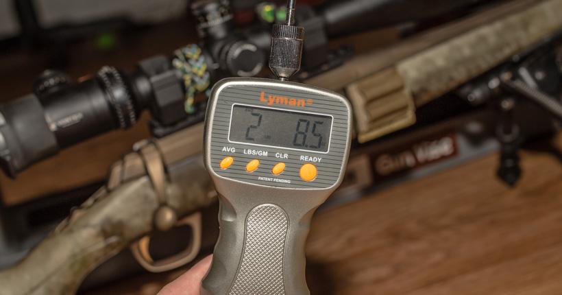 Using a lyman trigger pull guide for average pull weight