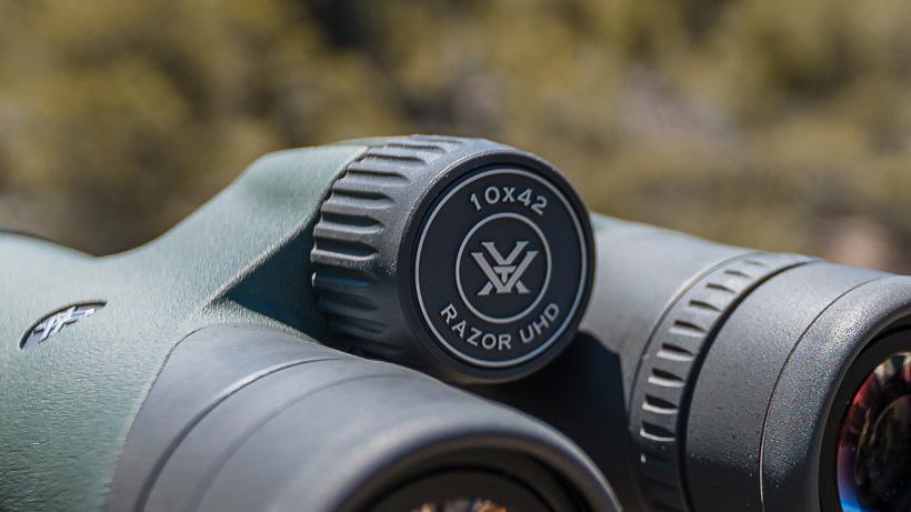 Close up photo of vortex razor uhd 10x42 binocular