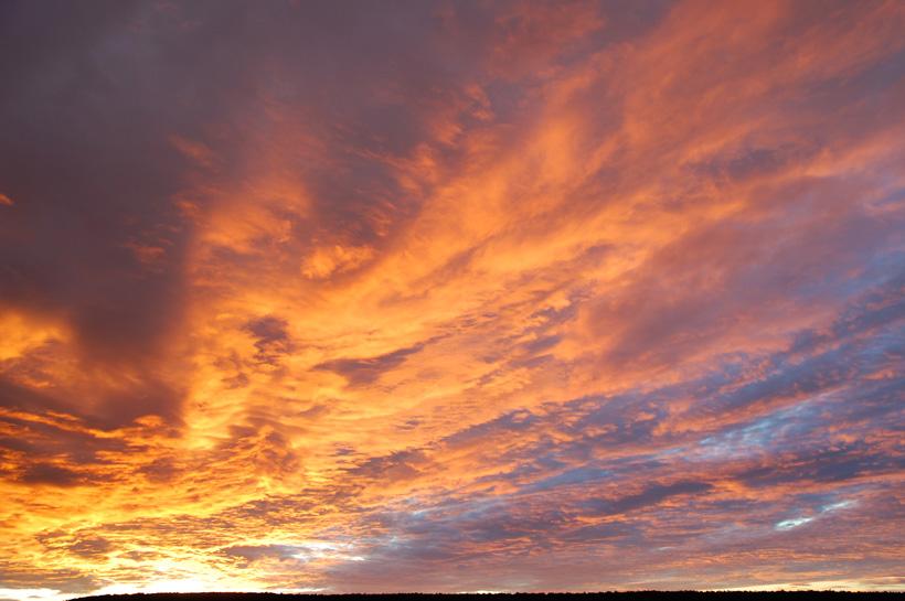 Sunset while bowhunting elk in new mexico