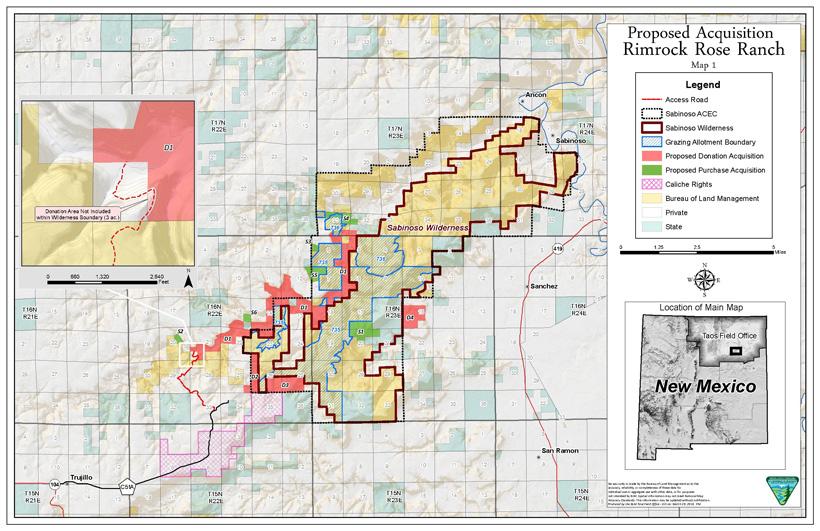 Sabinosa wilderness area