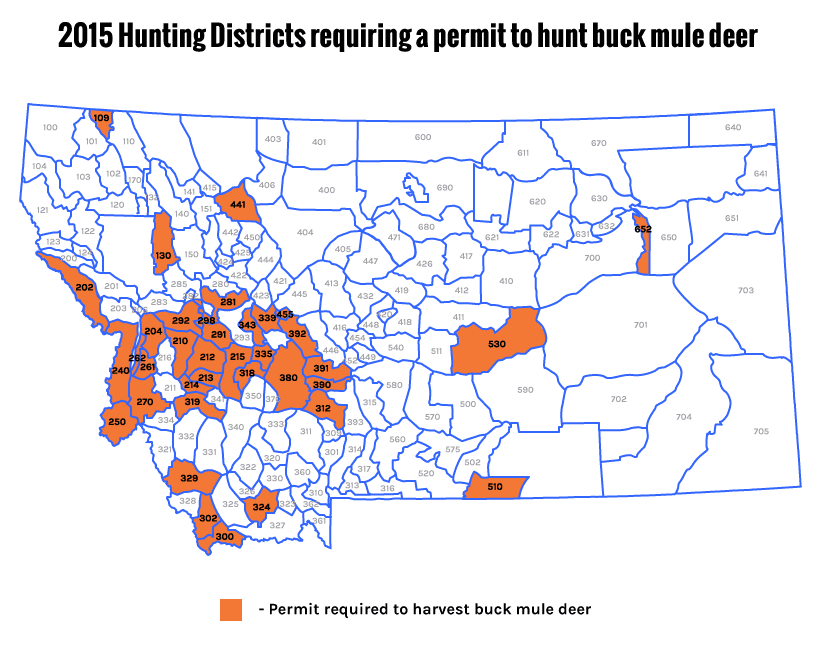 Montana deer permit areas