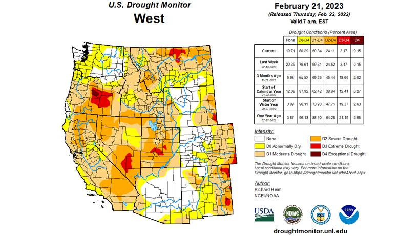 Why drought/snowpack maps are important for hunters - 1