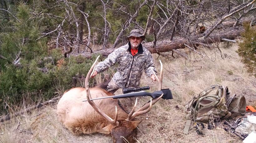 Randy with his great montana bull elk