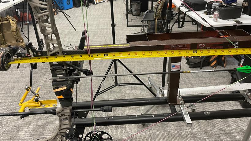 Measuring peep to pin