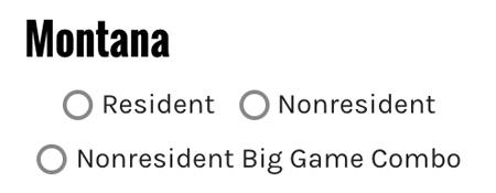 Montana draw odds options