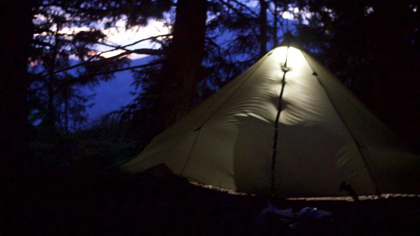 Camping solo in the backcountry