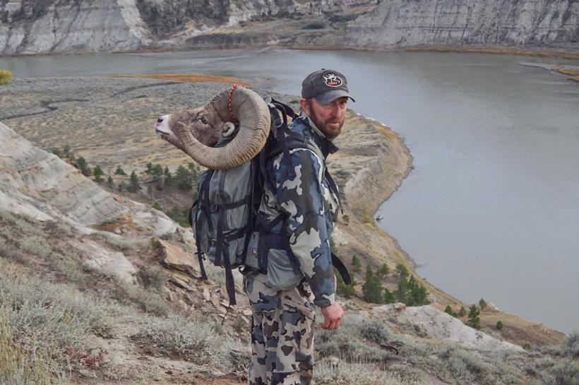 Pete enrooth packing out his montana missouri river breaks bighorn sheep