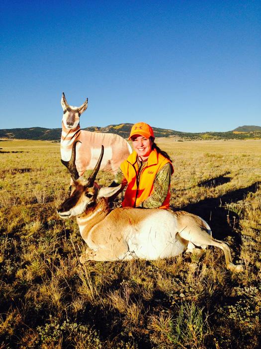 Aaron oglesby wife with her colorado antelope buck