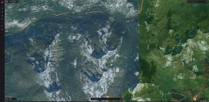 Using gohunt maps historical imagery to scout snowy areas
