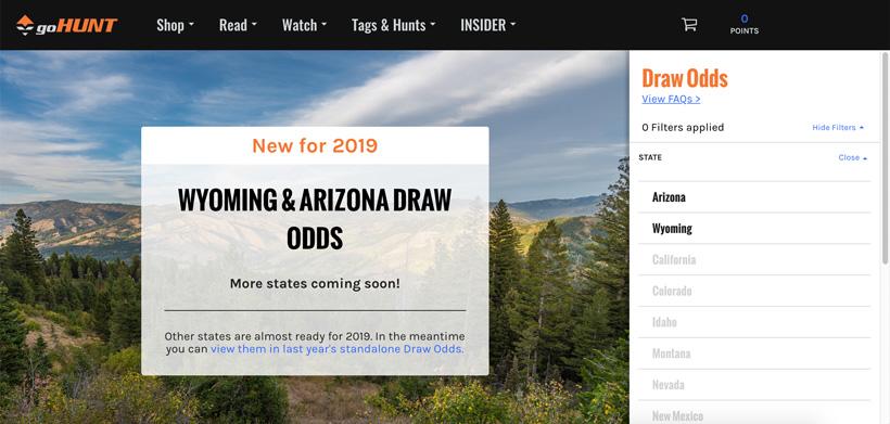 2019 wyoming and arizona standalone draw odds experience