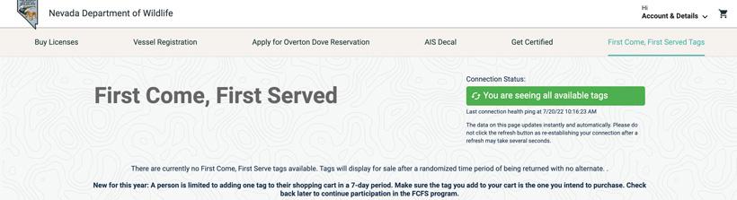 Ndow first come first served screenshot