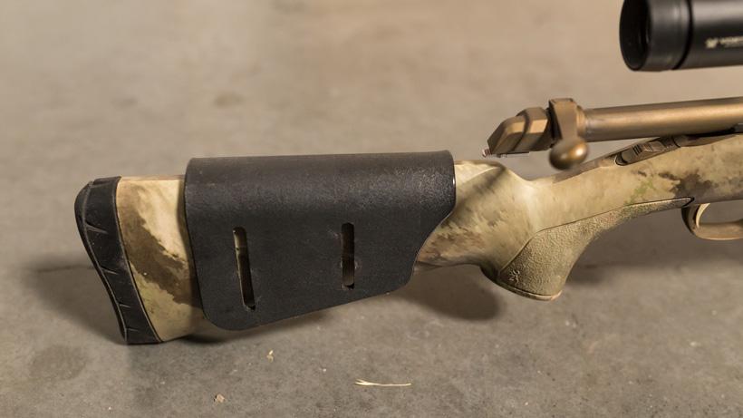 Mocking up karsten cheek piece on rifle