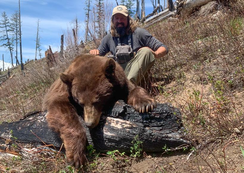 Ryan Lampers with a great spring black bear