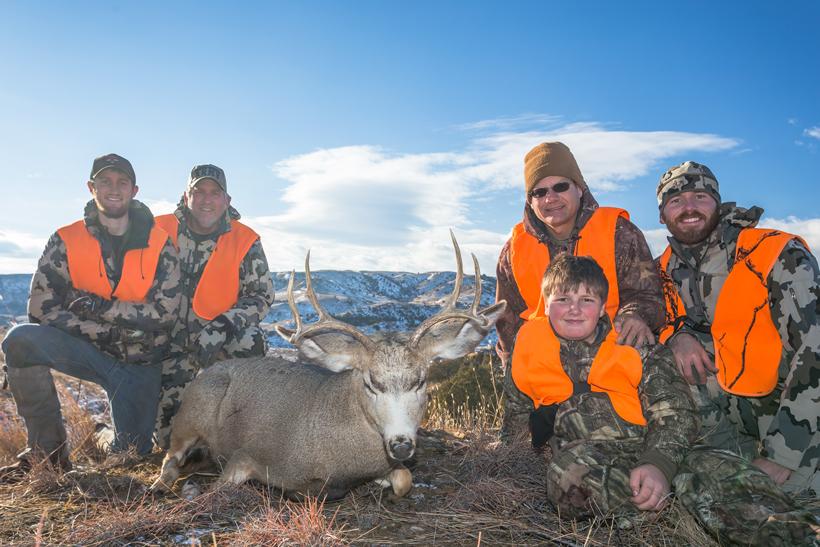 12 year old Bubba with his first mule deer