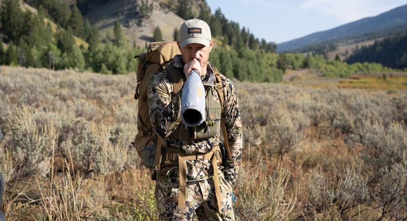 Trail Kreitzer bugling for bull elk