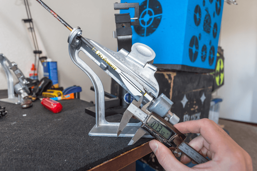 Measuring vane distance from nock