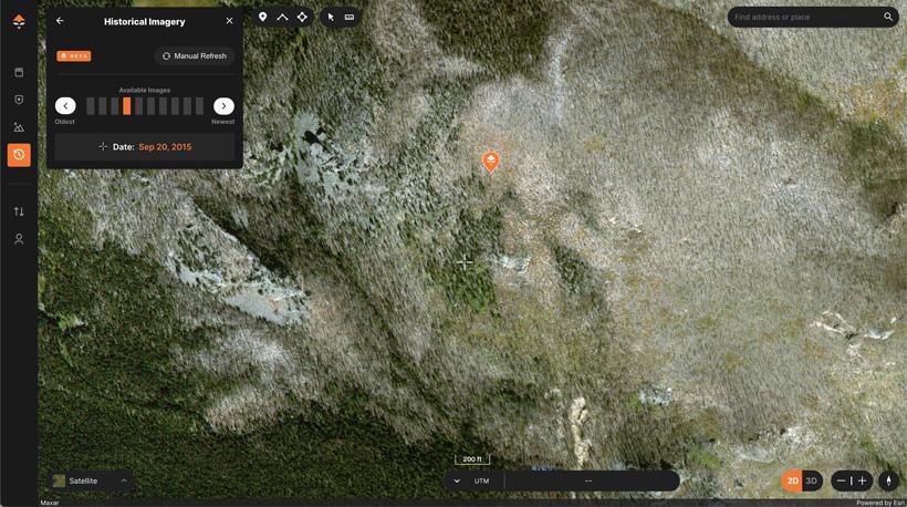 Historical image of burn after five years