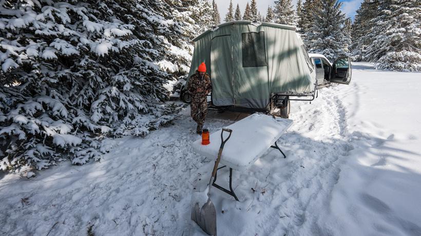 Following morning after a giant snowstorm