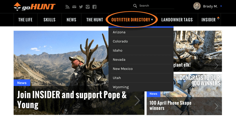 GOHUNT Outfitter Directory