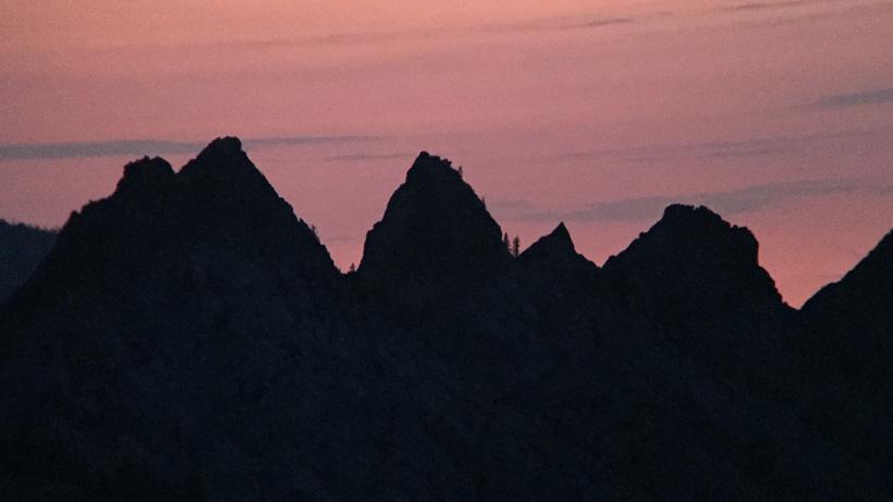 Sunset in the california backcountry