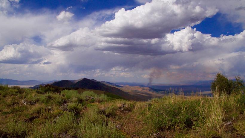 Solo mountain hunting scenery