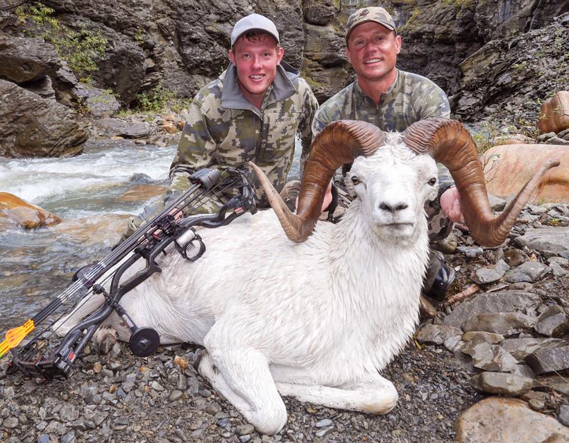 Nathan french and client with a dall sheep