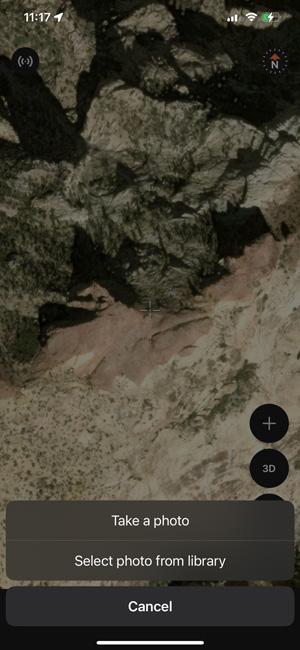 Adding a photo to a hunting waypoint on GOHUNT Maps