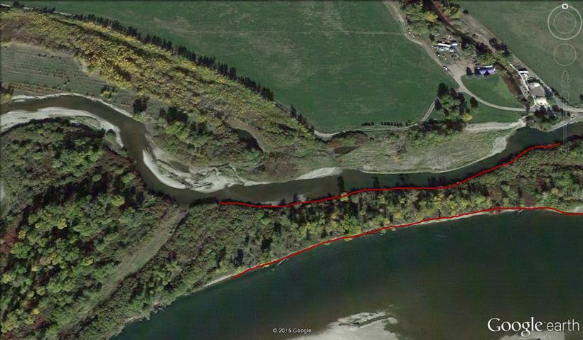 Locating a whitetail funnel near a river