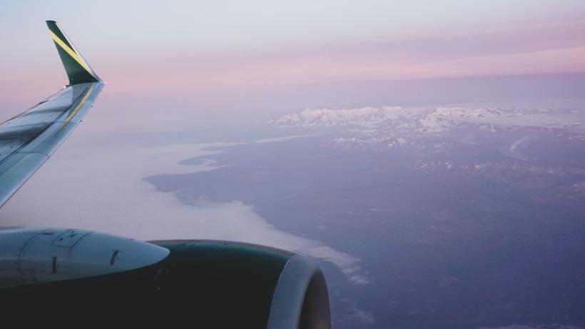 Flying to alaska