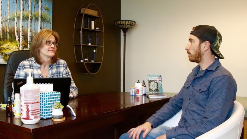 Justin klement talking with the doctor