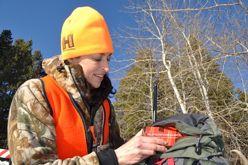 Jballard backpack hunting taking cartridges from pack