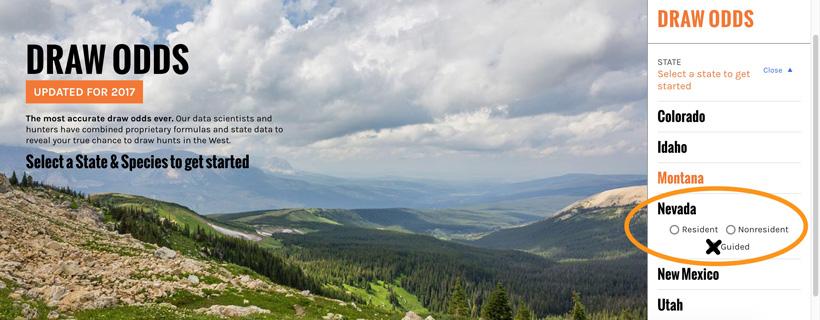 Nevada guided draw odds on insider