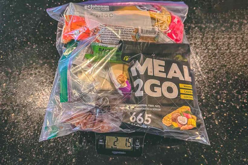 Weighing out backcountry food