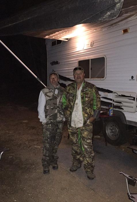 Back at camp for the night with Shawn Labrum