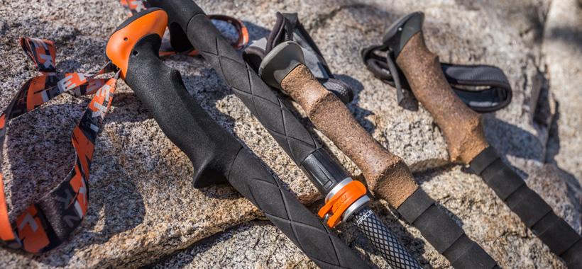 Cork and foam trekking pole grips