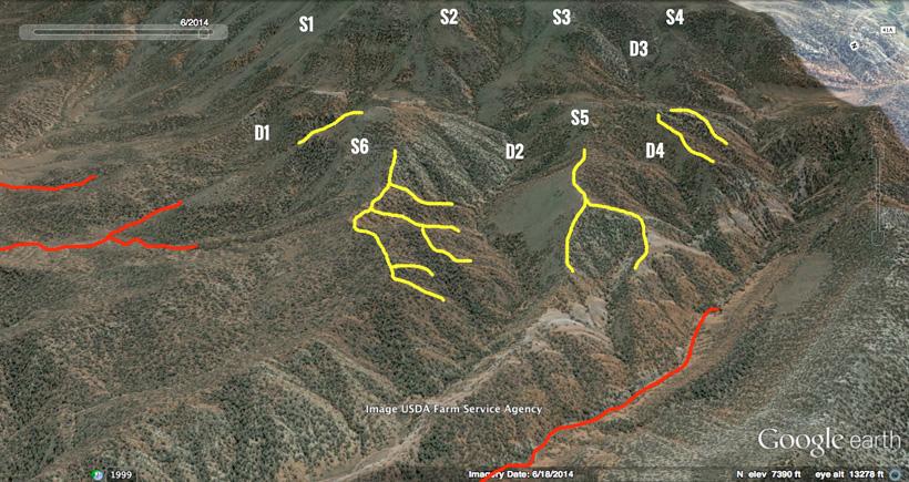 Finding big mule deer in pinyon juniper terrain using google earth