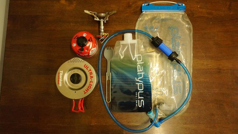 Backcountry elk hunting hydration and cookset