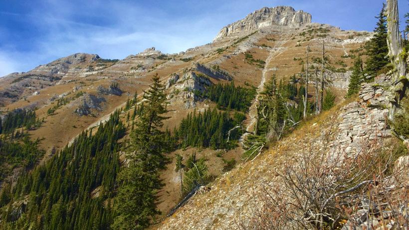 Mountain terrain for rocky mountain bighorn sheep