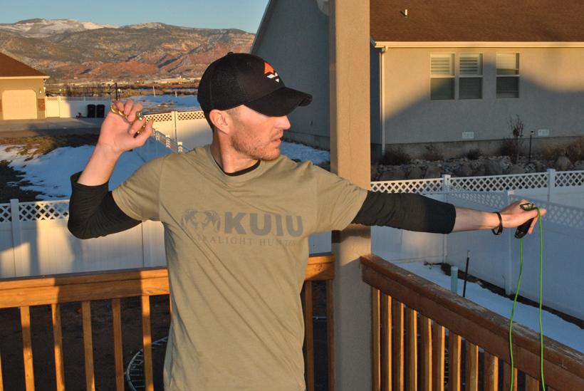 Shot execution with backtension training device