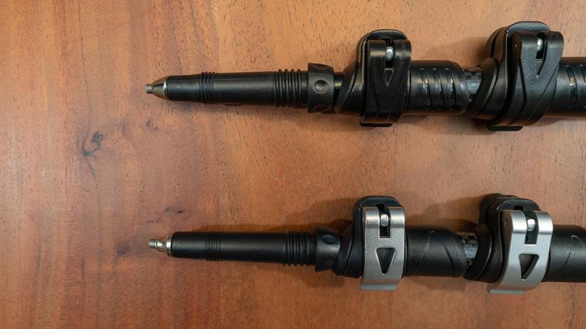 Carbide tip comparison of Sissy Stix trekking poles