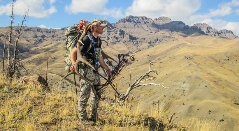 Packing out a trophy bull elk